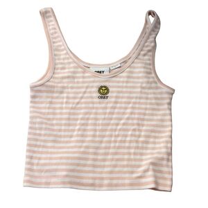 Obey Sunny Stripped Rosa Striped Tank Size Small